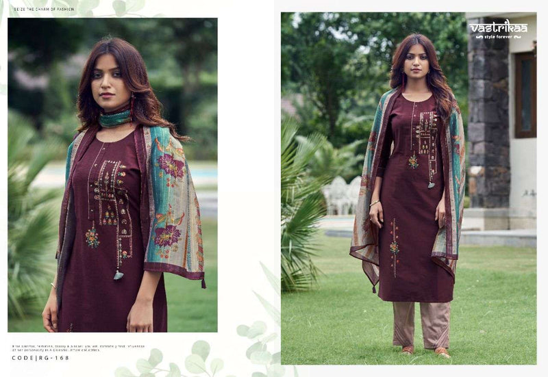 Vastrikaa Majesty Vol 5 Chanderi Silk With Heavy Work Readymade Kurti Bottom With Dupatta