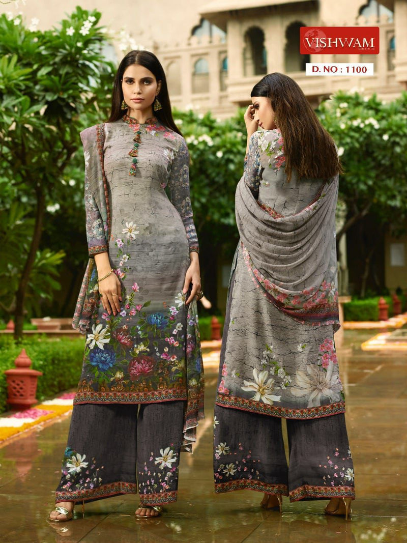 Vishwam Fabrics Cafe Latte Crepe Mrter Digital Printed Salwar Suit