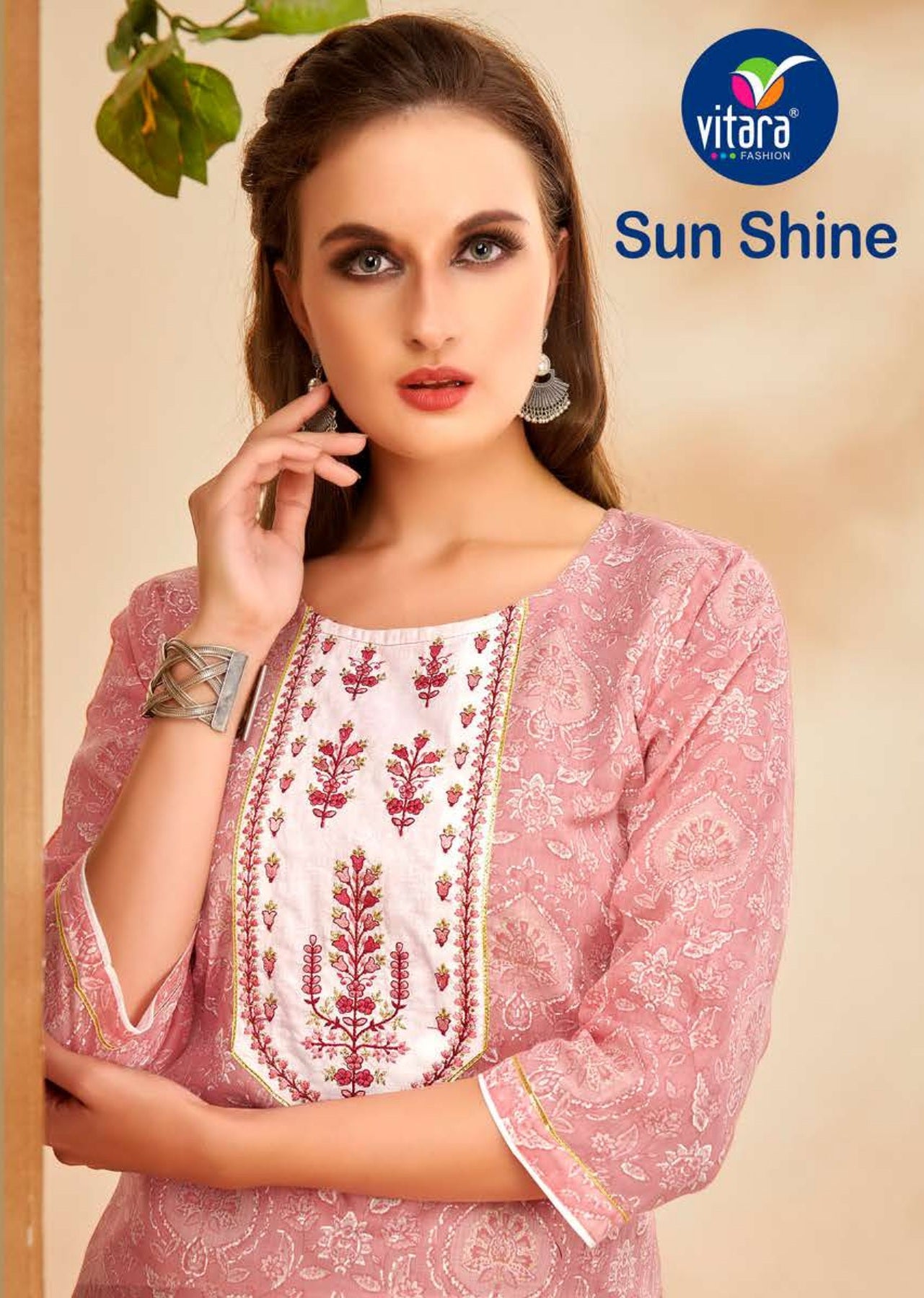 Vitara Fashion Sunshine Mulmul Foil Print Fancy Kurti