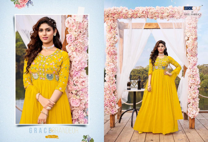 Anju Fabrics Wedding Masti Georgette Designer Ready Made Wedding Wear Salwar Kameez