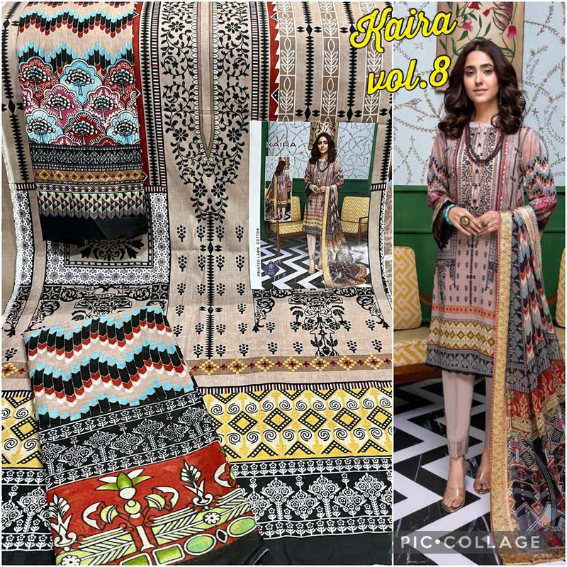 Keval Fab Kaira Luxury Lawn Vol 8 Lawn Cotton  Printed Pakistani Style Printed Party Wear Salwar Suits