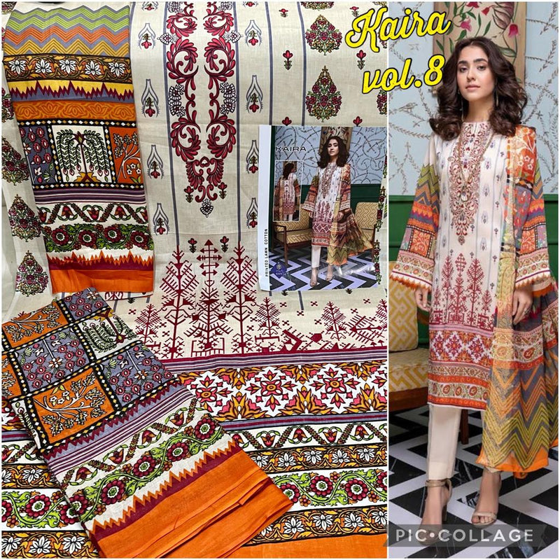 Keval Fab Kaira Luxury Lawn Vol 8 Lawn Cotton  Printed Pakistani Style Printed Party Wear Salwar Suits