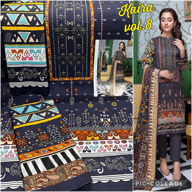 Keval Fab Kaira Luxury Lawn Vol 8 Lawn Cotton  Printed Pakistani Style Printed Party Wear Salwar Suits