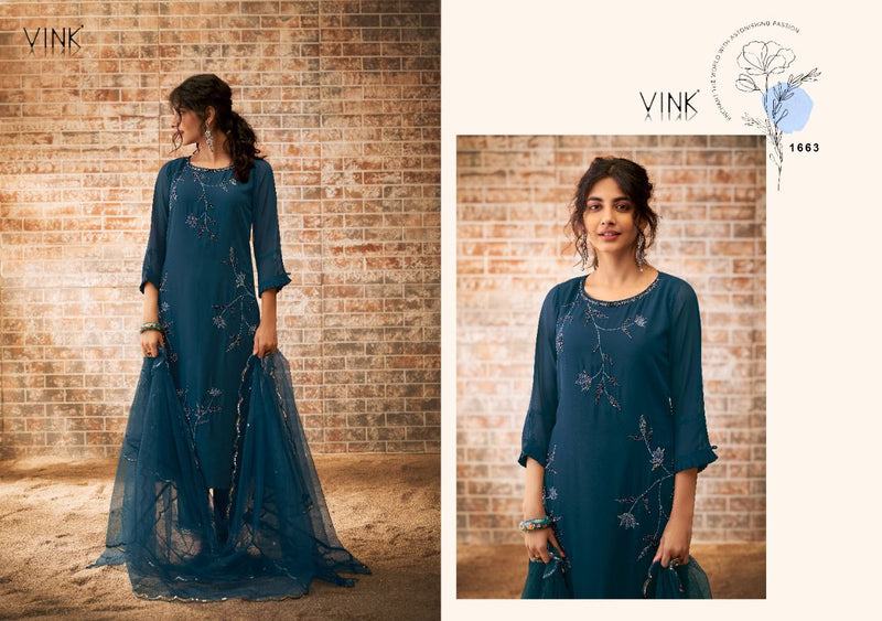 Zia By Vink Dno 1661 To 1666 Heavy Georgette stylish Designer Party Wear Kurti