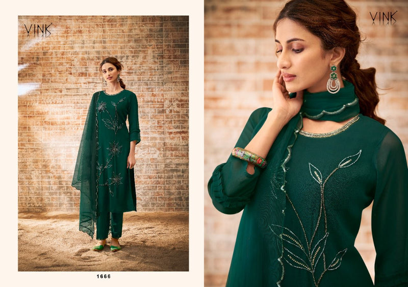 Zia By Vink Dno 1661 To 1666 Heavy Georgette stylish Designer Party Wear Kurti