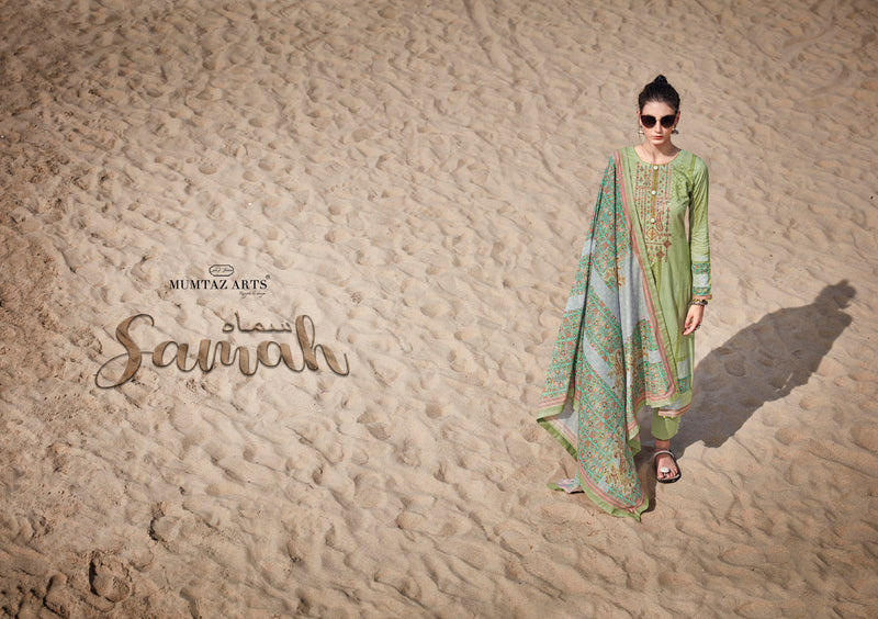 Mumtaz Arts Samah Pure Lawn cotton With Embroidery Work Stylish Designer Party Wear salwar Kameez