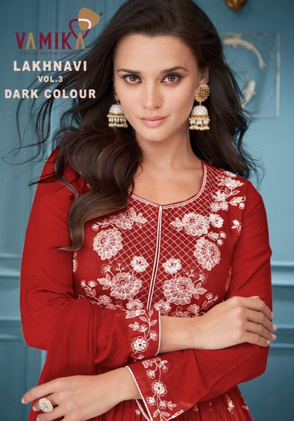 Vamika Lakhnavi Vol 3 Rayon Stylish Designer Party Wear Fancy Kurti