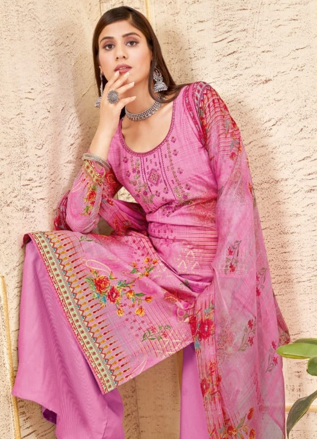 Fyra Niharika Pure Cambric Cotton with Embroidery Work Stylish Designer Casual Look Salwar Suit