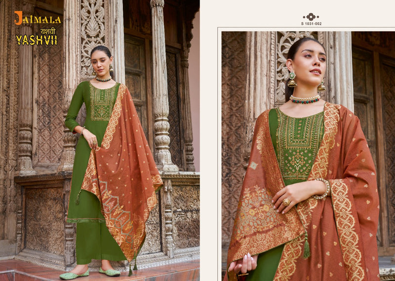 Jaimala Yashvi Jam cotton With Heavy Embroidery Work Stylish Designer Fancy Printed Salwar Suit