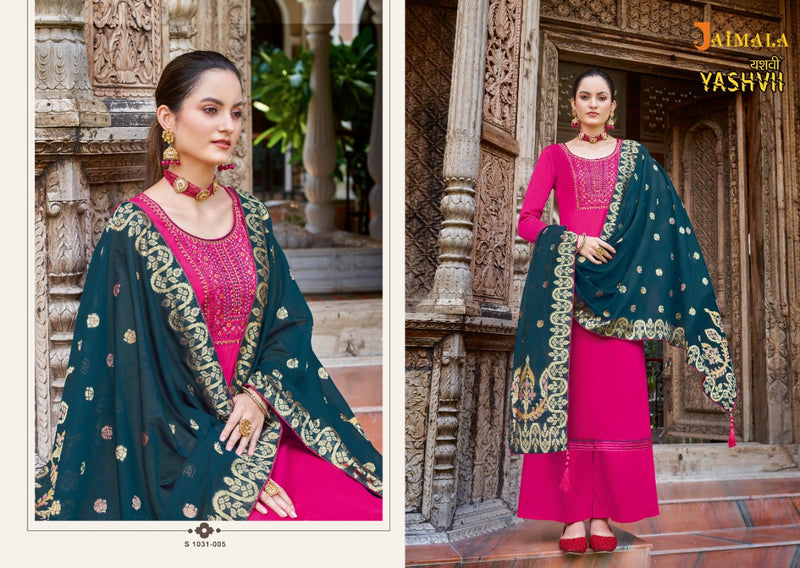 Jaimala Yashvi Jam cotton With Heavy Embroidery Work Stylish Designer Fancy Printed Salwar Suit