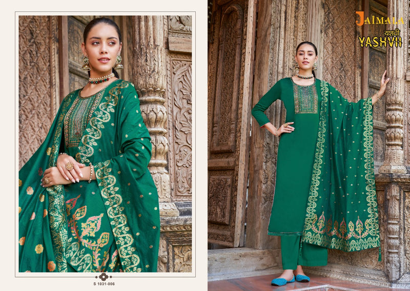 Jaimala Yashvi Jam cotton With Heavy Embroidery Work Stylish Designer Fancy Printed Salwar Suit