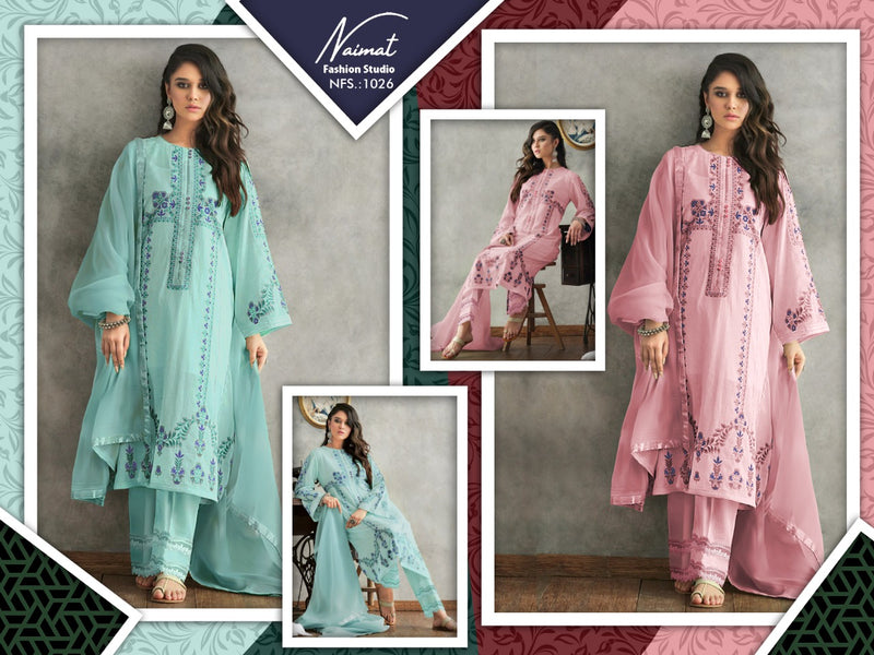 Naimat Fashion Studio 1026 Georgette Stylish Embroidery Designer Wear Kurti