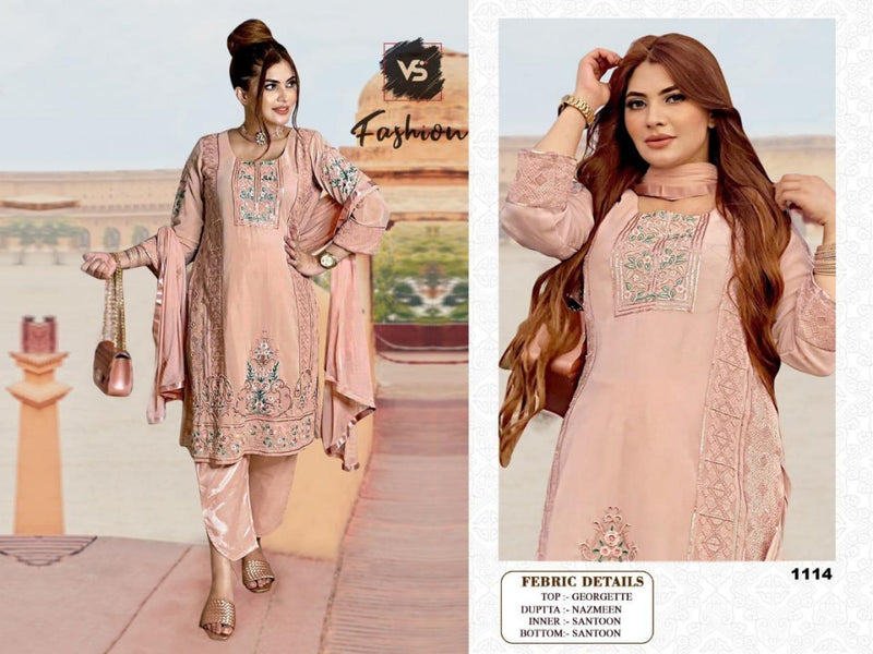 Vs Fashion Dno 1114 Georgette Stylish Designer Pakistani Style Salwar Suit