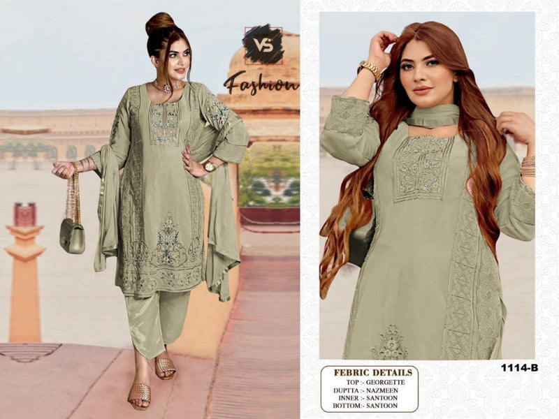 Vs Fashion Dno 1114 B Georgette Stylish Designer Pakistani Style Salwar Suit