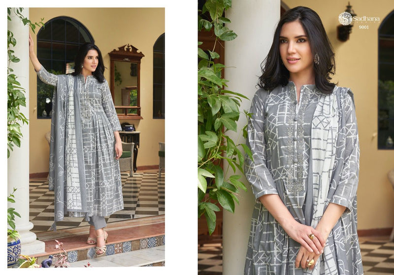 Sadhana Aasmani Cotton Digital Printing Stylish Designer Casual Wear Salwar Suit