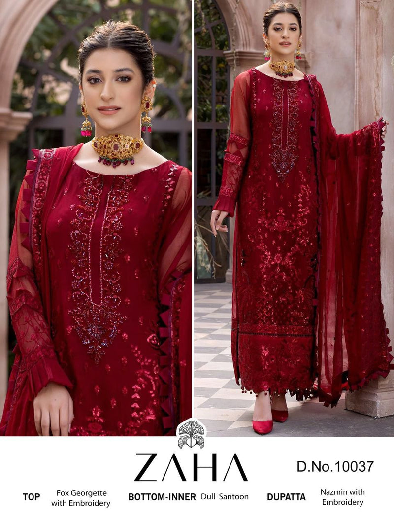 Zaha Dno 10037 Georgette Stylish Designer Party Wear Salwar Suit