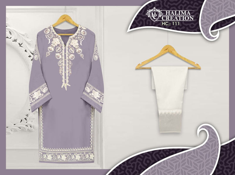 Halima Creation Dno 111 C Georgette With Embroidery Stylish Designer Wear Kurti