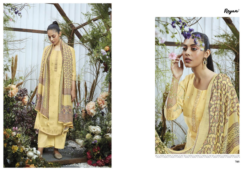 Reyna Maia Cotton Jaquard With Hand Work Stylish Designer Wear Salwar Suit