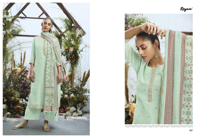 Reyna Maia Cotton Jaquard With Hand Work Stylish Designer Wear Salwar Suit