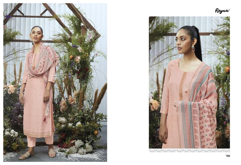 Reyna Maia Cotton Jaquard With Hand Work Stylish Designer Wear Salwar Suit