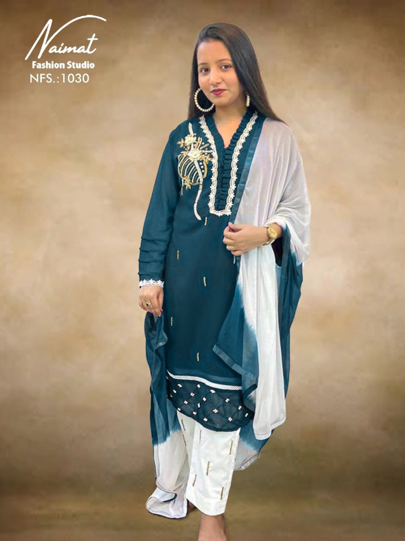 Naimat Fashion Studio Dno 1030 C Georgette With Handwork Stylish Designer Pakistani Style Kurti