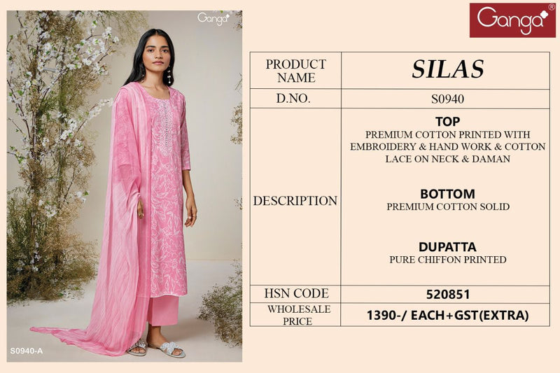 Silas Ganga Dno S0940 Cotton Stylish Designer Casual Wear Salwar Suit