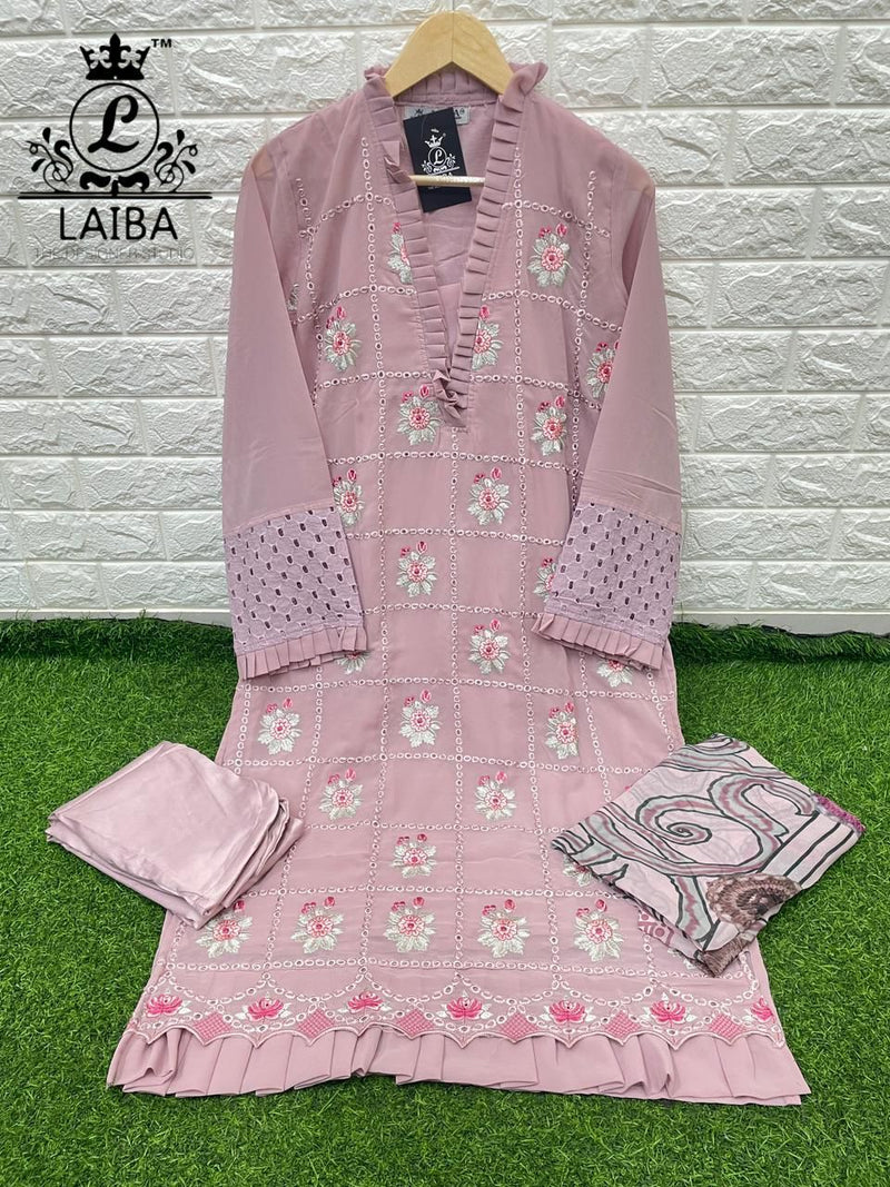 Laiba Designer Dno Vol 122 Georgette With Heavy Embroidery Work Stylish Designer Pret Kurti