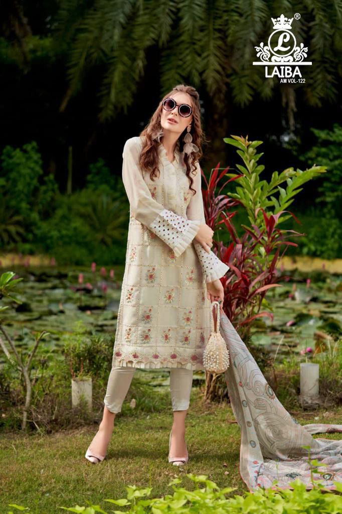 Laiba Designer Dno Vol 122 Georgette With Heavy Embroidery Work Stylish Designer Pret Kurti