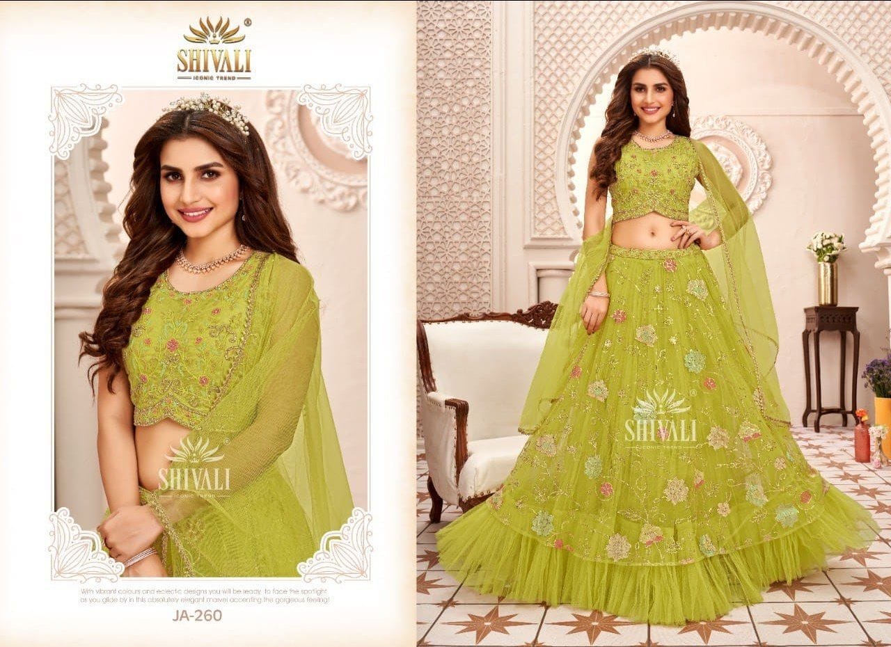 S4u Shivali Dno JA 260 Fancy With embroidery Work Stylish Designer Wedding Wear Indo Western Lehenga