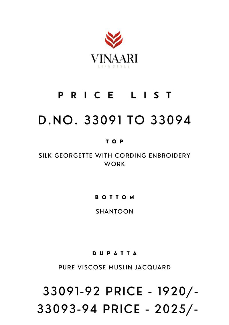 Vinaari Dno 33091 Pure Viscose With Heavy Hand Work Stylish Designer Party Wear Fancy Kurti