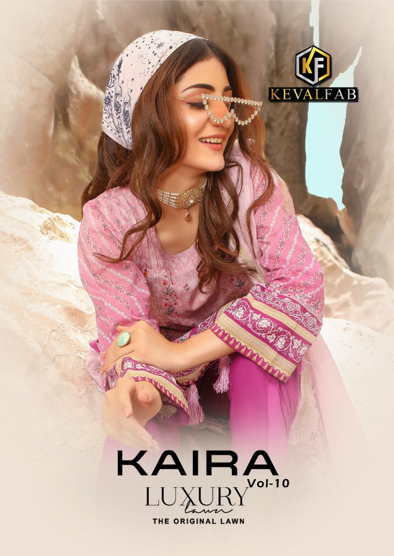 Keval Fab Kaira Vol 12 Pure Lawn Stylish Designer Party Wear Salwar Suit