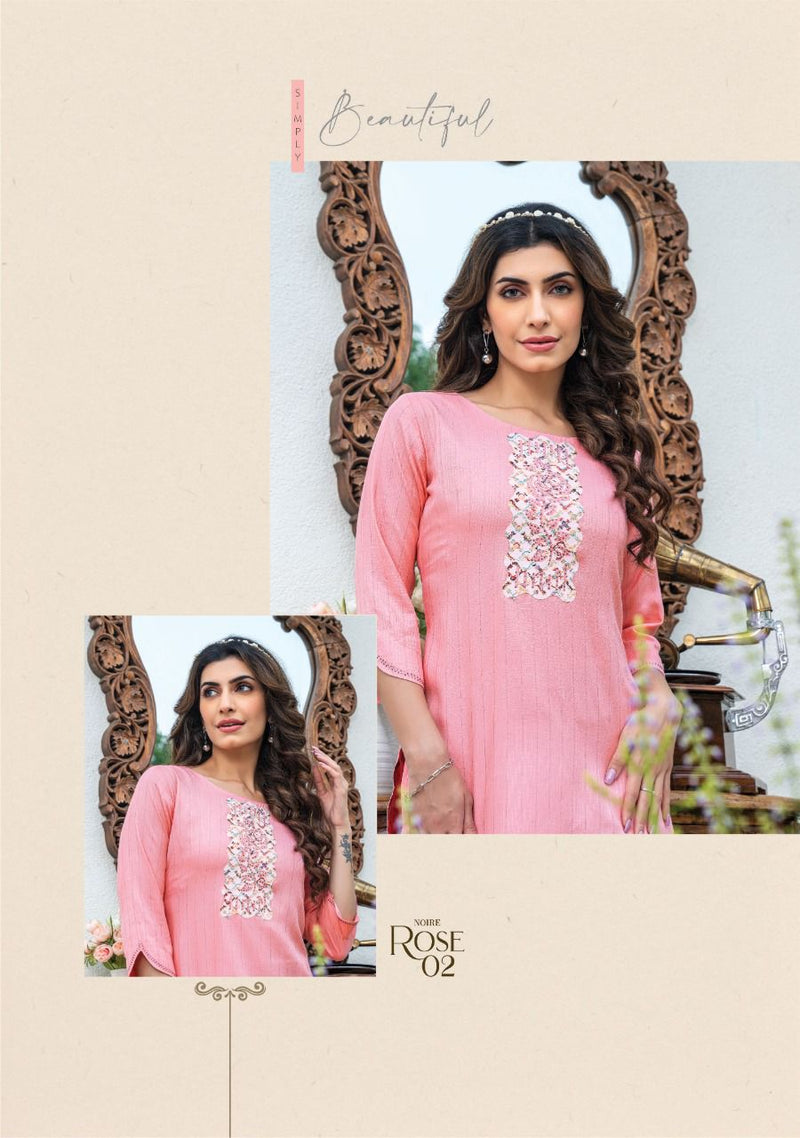 Soobr Rose Noire Rayon Stylish Designer  casual Wear Kurti