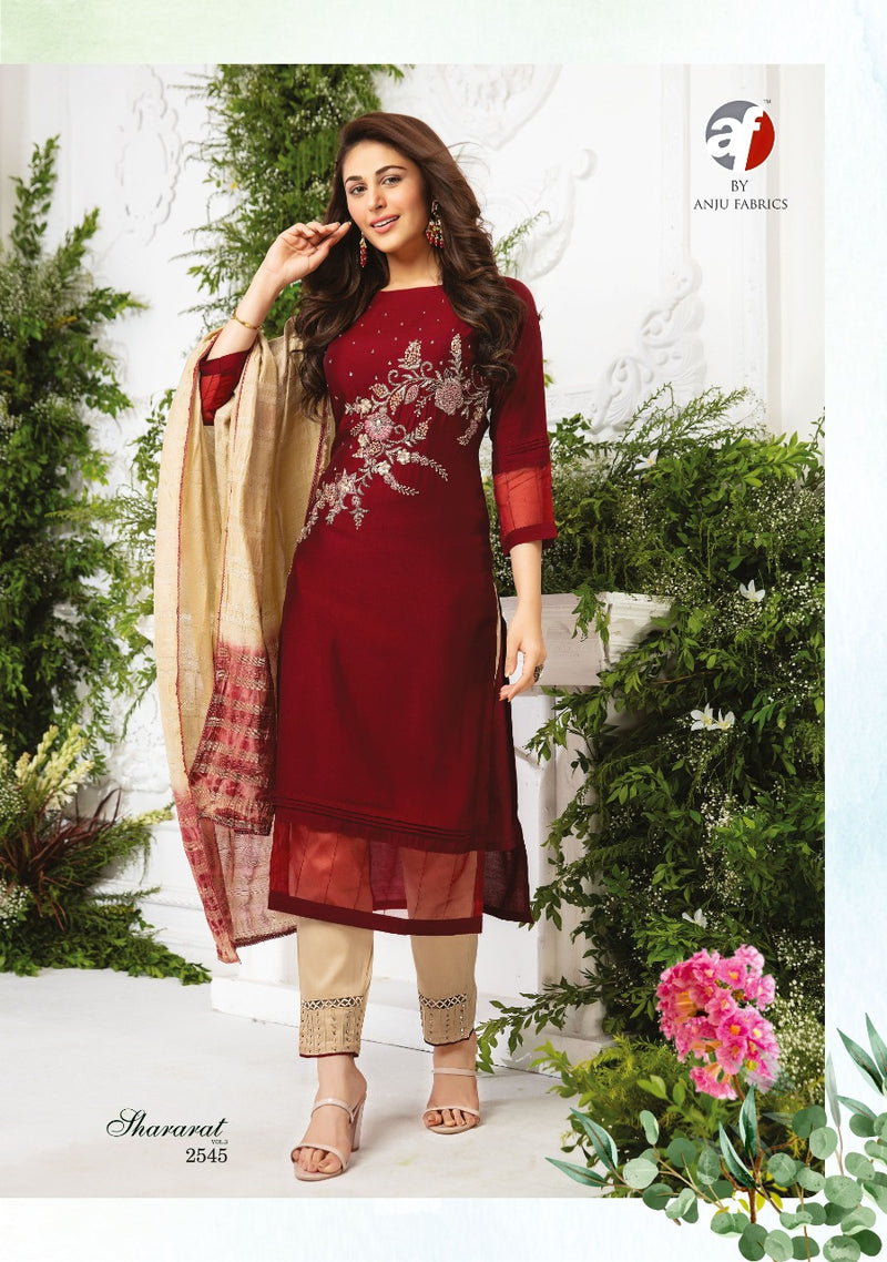 Af Fashion Shararat Vol 3 Pure Viscose With Heavy Hand Work Stylish Designer Festive Wear Fancy Kurti