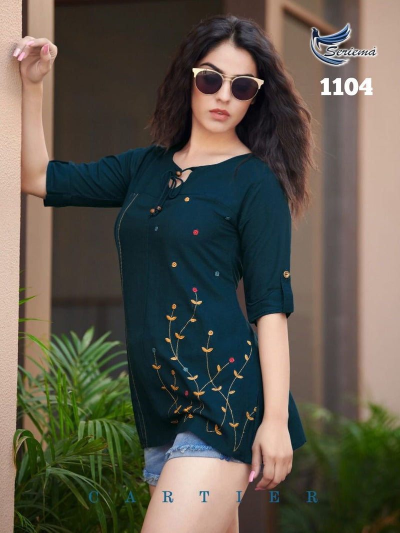 Seriema Glazier Vol 5 Fancy With Heavy Embroidery Work Stylish Designer Party Wear Casual Look Kurti