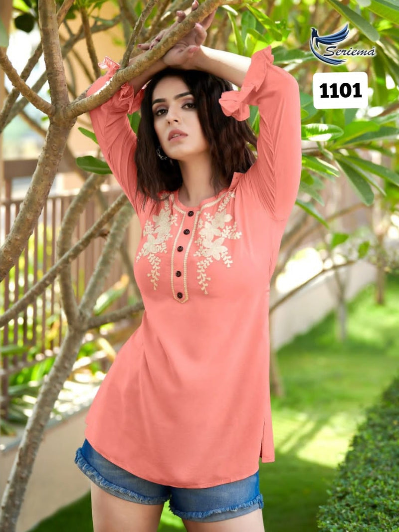 Seriema Glazier Vol 5 Fancy With Heavy Embroidery Work Stylish Designer Party Wear Casual Look Kurti