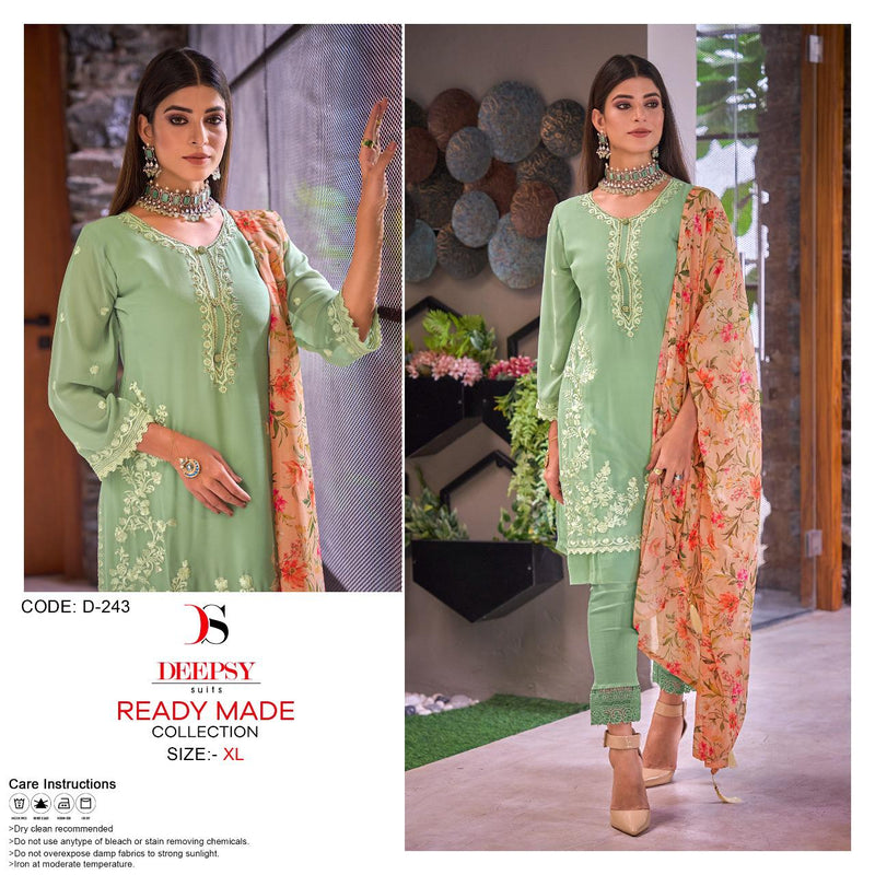 Deepsy Suit Dno 243 Georgette With Embroidery Work Stylish Designer Fancy Kurti