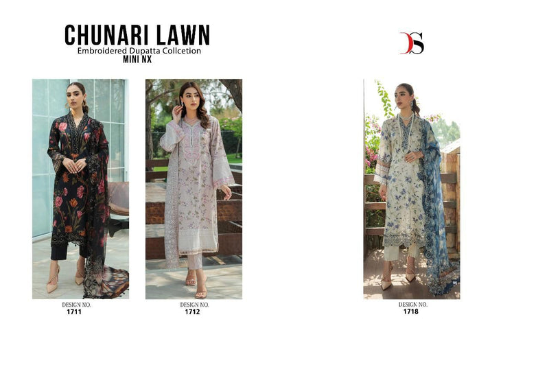 Deepsy Suit Chunari Lawn Pure Cotton With Embroidery Work Stylish Designer Party Wear Salwar Suit