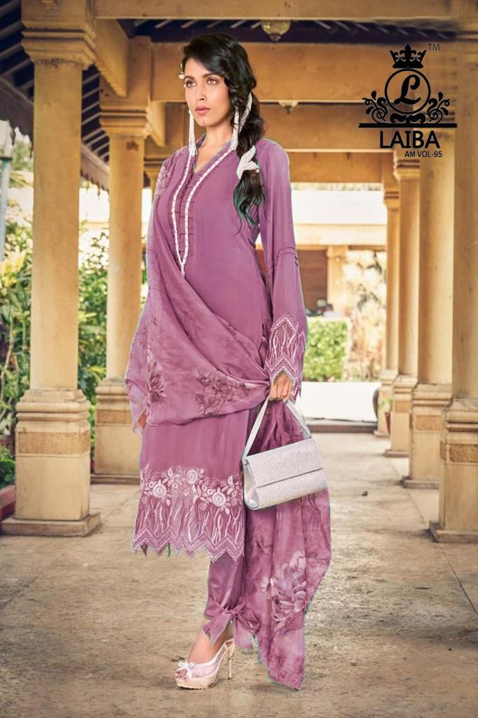 Majestic Laiba Studio Vol 95 Georgette Embroidery With Hand work Stylish designer Casual Wear Kurti