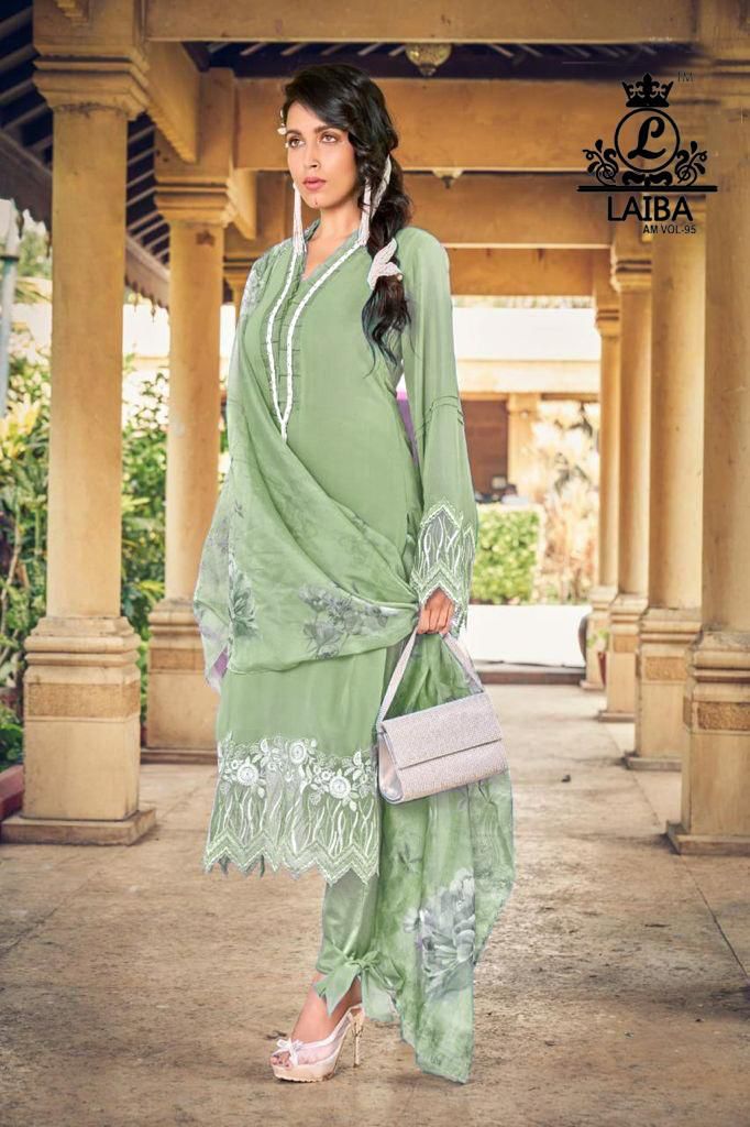 Majestic Laiba Studio Vol 95 Georgette Embroidery With Hand work Stylish designer Casual Wear Kurti