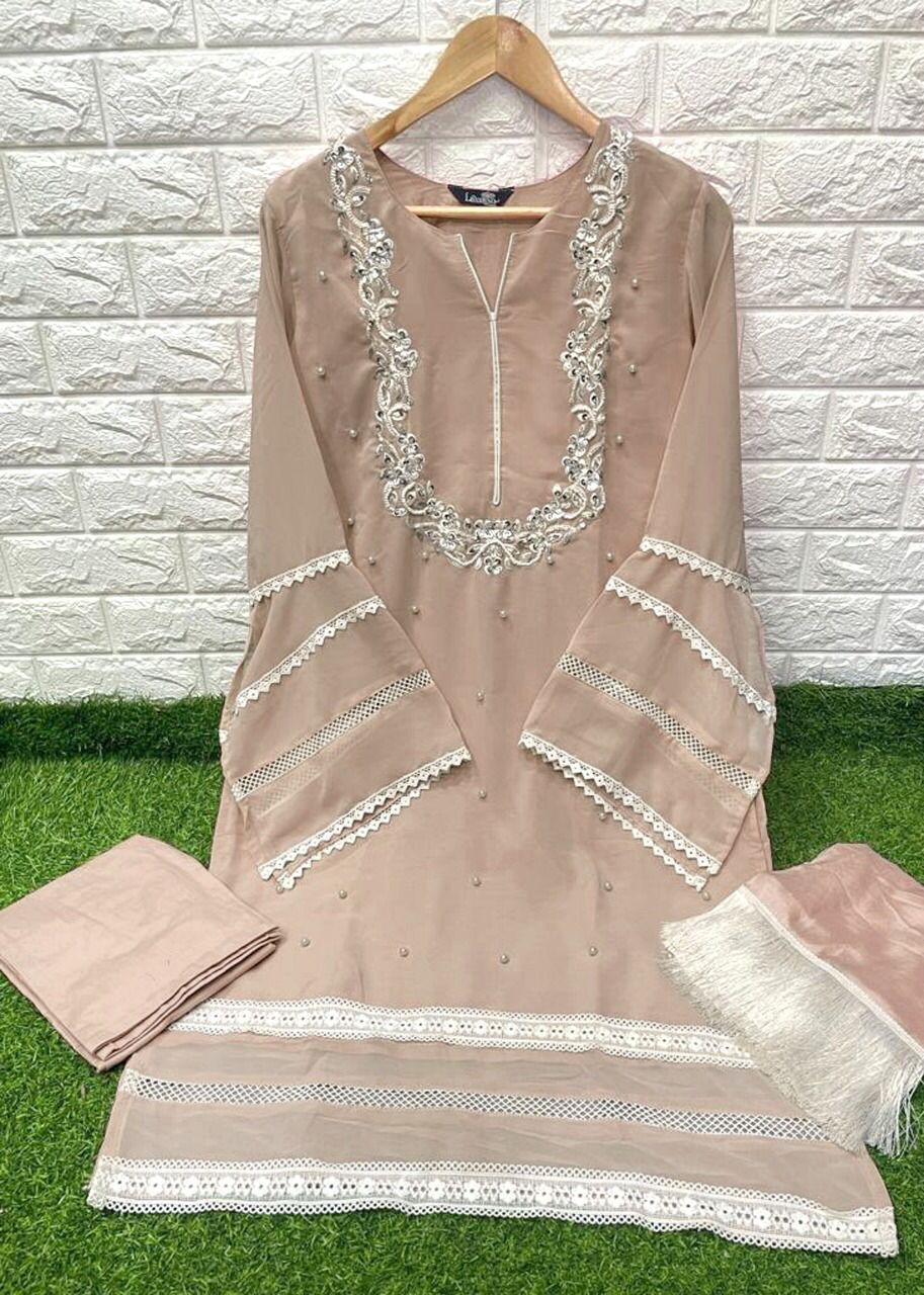 Luxuria Trendz  Dno 1181 Georgette With Heavy Embroidery Work Stylish Designer Pret Kurti