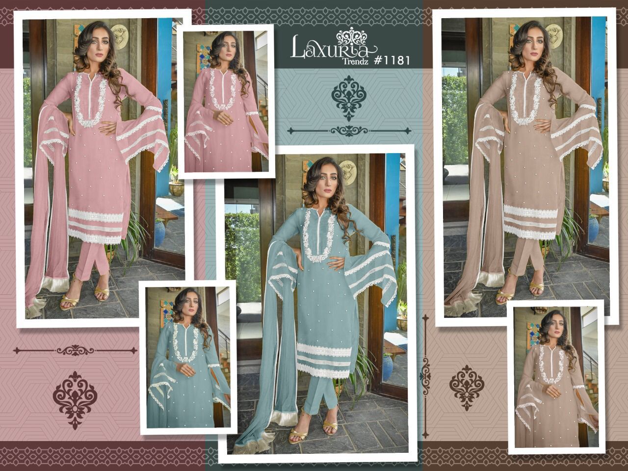 Luxuria Trendz  Dno 1181 Georgette With Heavy Embroidery Work Stylish Designer Pret Kurti