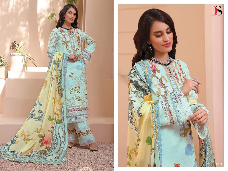 Deepsy Suit Firouds Queens Pure Cotton with Heavy Embroidery Work Stylish Designer Pakistani Salwar Kameez