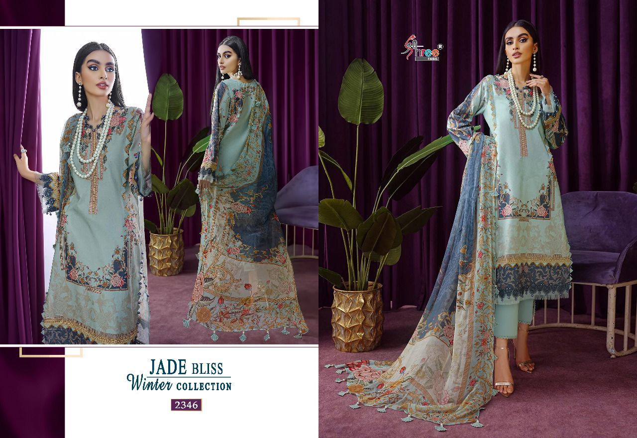 Shree Fabs Jade Bliss Winter Collection Pashmina With Embroidery Work Salwar Kameez