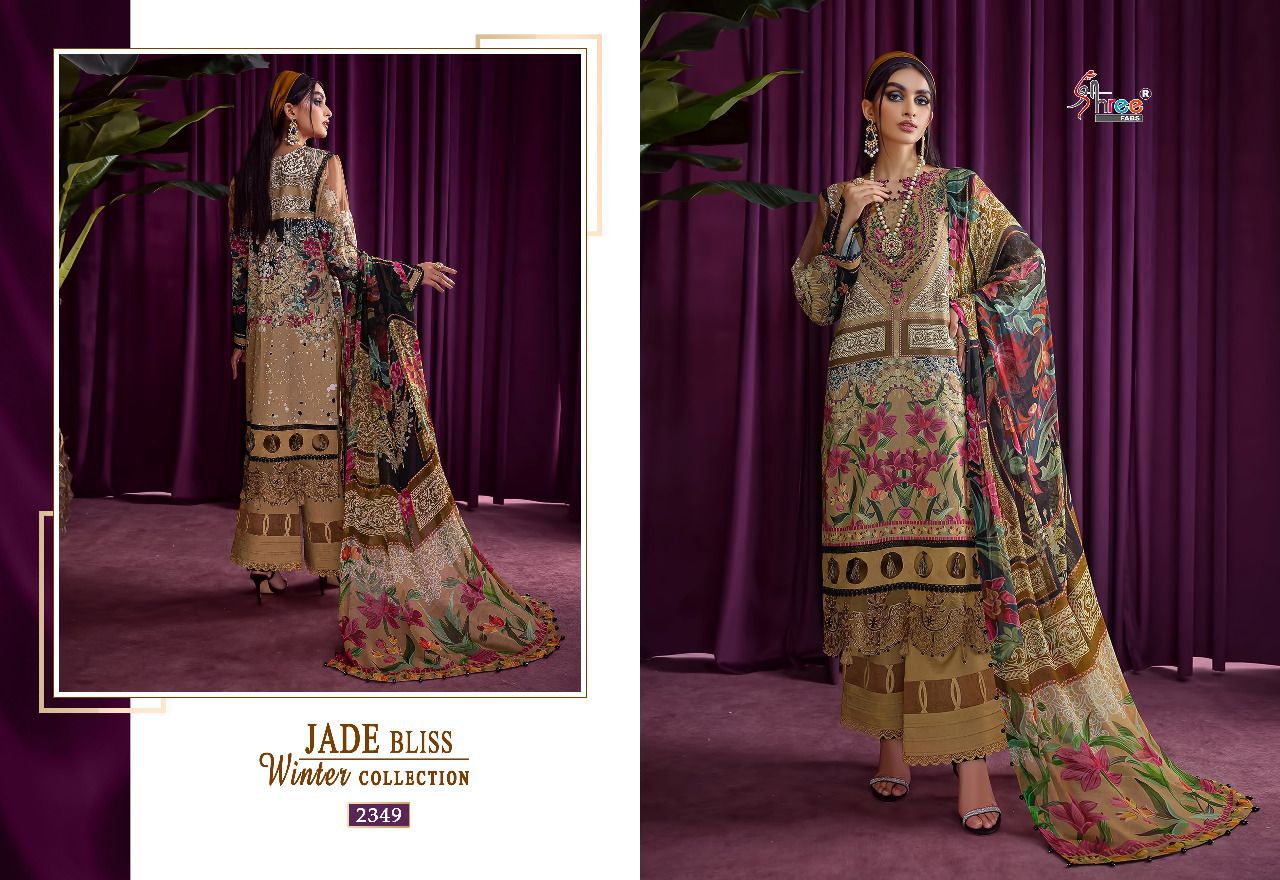 Shree Fabs Jade Bliss Winter Collection Pashmina With Embroidery Work Salwar Kameez