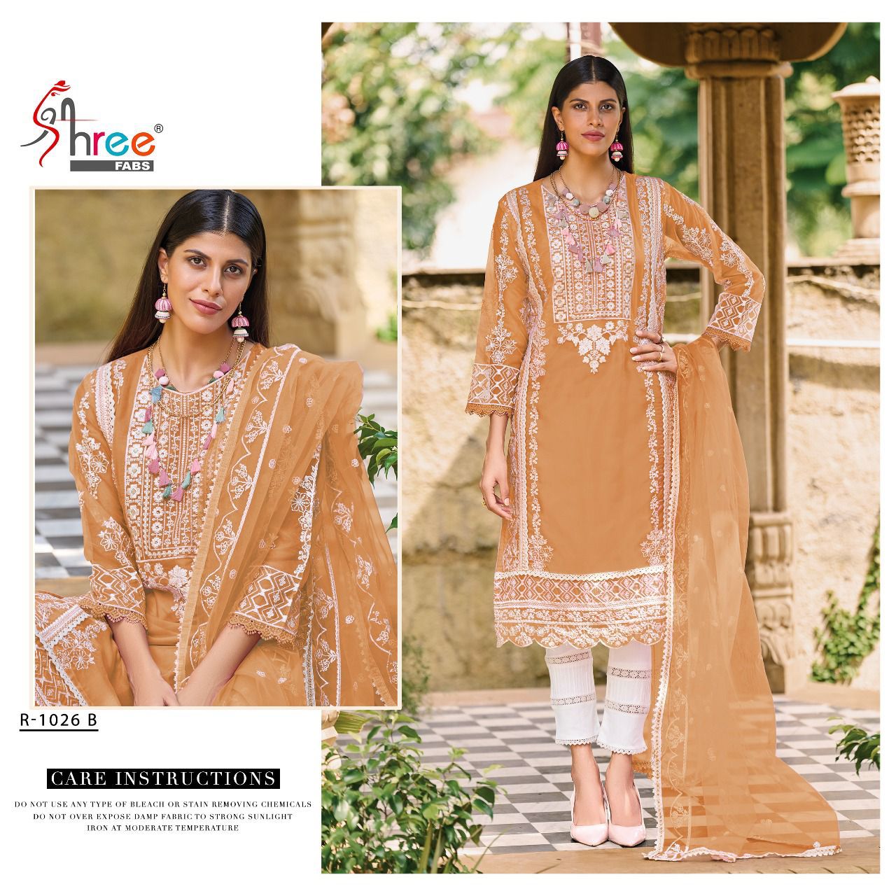 Shree Fabs Dno R 1026 B Organza With Heavy Embroidery Work Stylish Designer Fancy Pret Kurti