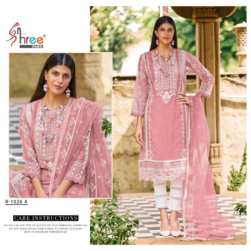 Shree Fabs Dno R 1026 A Organza With Heavy Embroidery Work Stylish Designer Fancy Pret Kurti