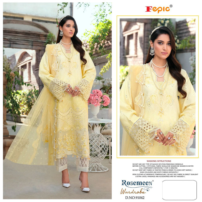 Fepic Suit Dno 91042 Rosemeen Georgette With Heavy Embroidery Work Stylish Designer Salwar Kameez