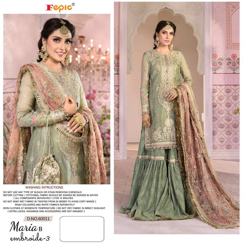 Fepic Suit Rosemeen Dno 60011 A Organza With Hand Work Stylish Designer Wedding Wear Salwar Kameez