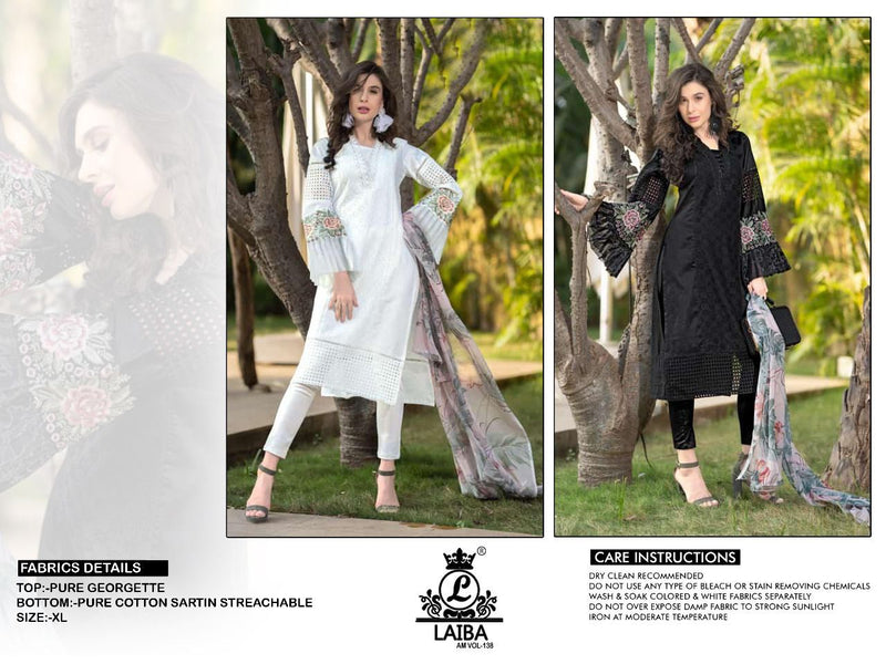 Laiba Dno Am Vol 138 Georgette With Heavy Beautiful Work Stylish Designer Party Wear Kurti