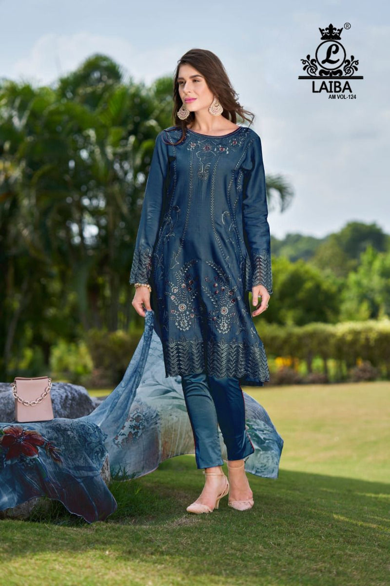 Laiba Dno Am Vol 124 Georgette With Heavy Beautiful Work Stylish Designer Casual Wear Pret Kurti